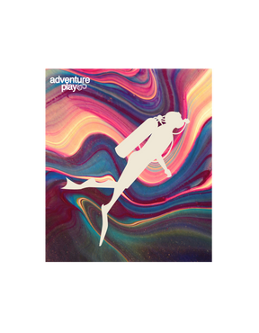 Adventureplay - Diver in colourful bg || Round neck