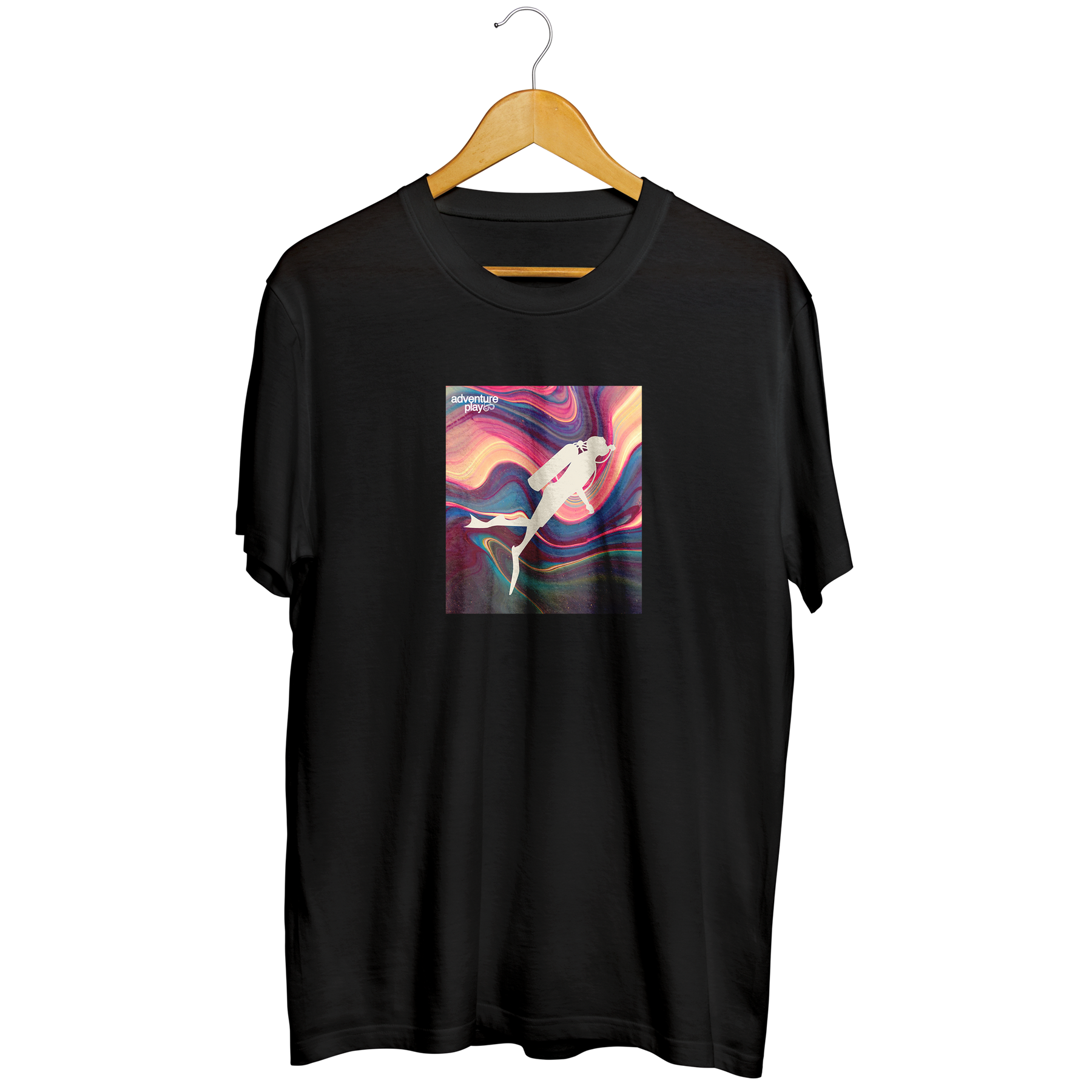 Adventureplay - Diver in colourful bg || Round neck