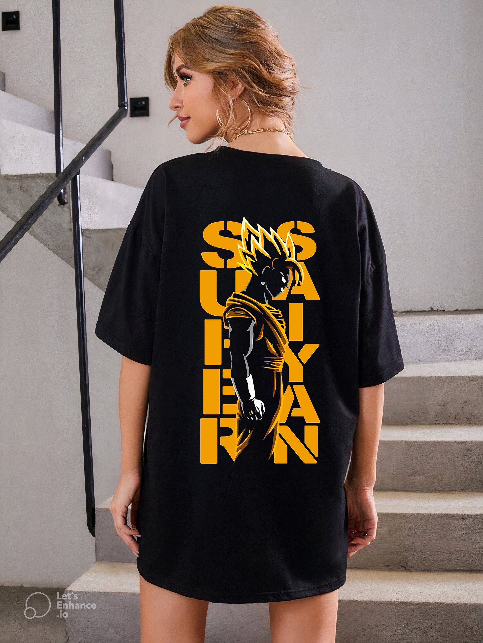 Dragon Ball Z super saiyan Oversized T-shirt - Main Image