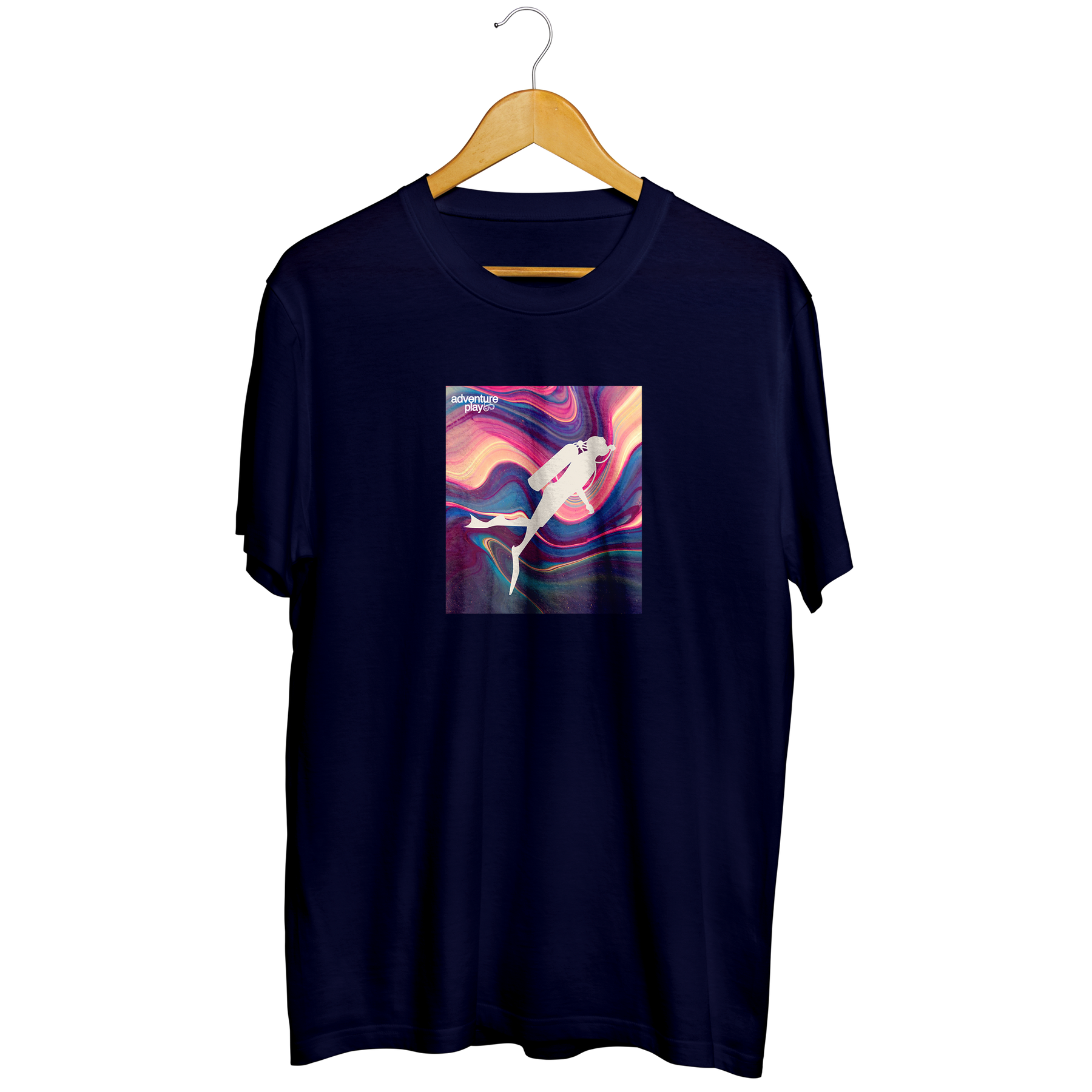 Adventureplay - Diver in colourful bg || Round neck