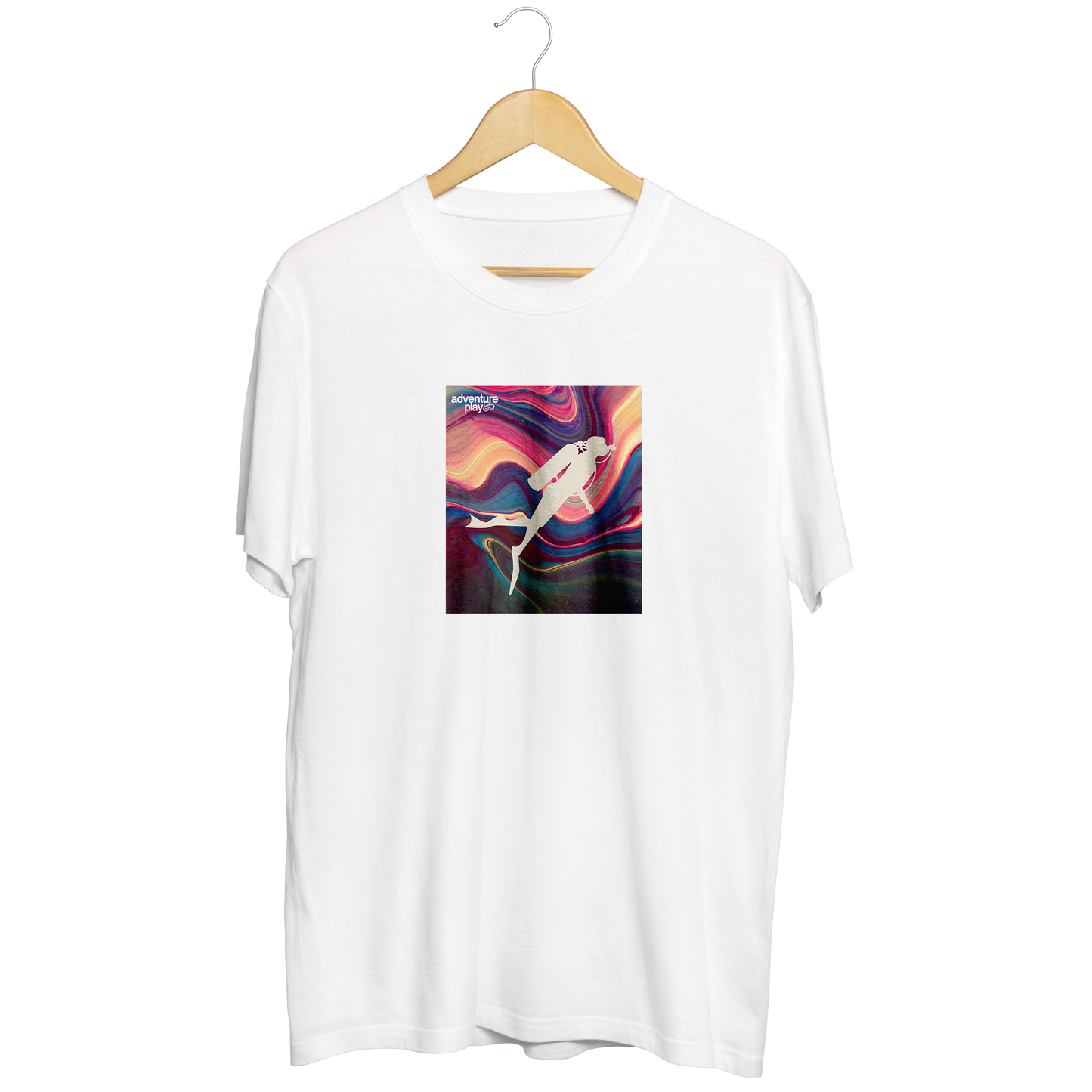 Adventureplay - Diver in colourful bg || Round neck