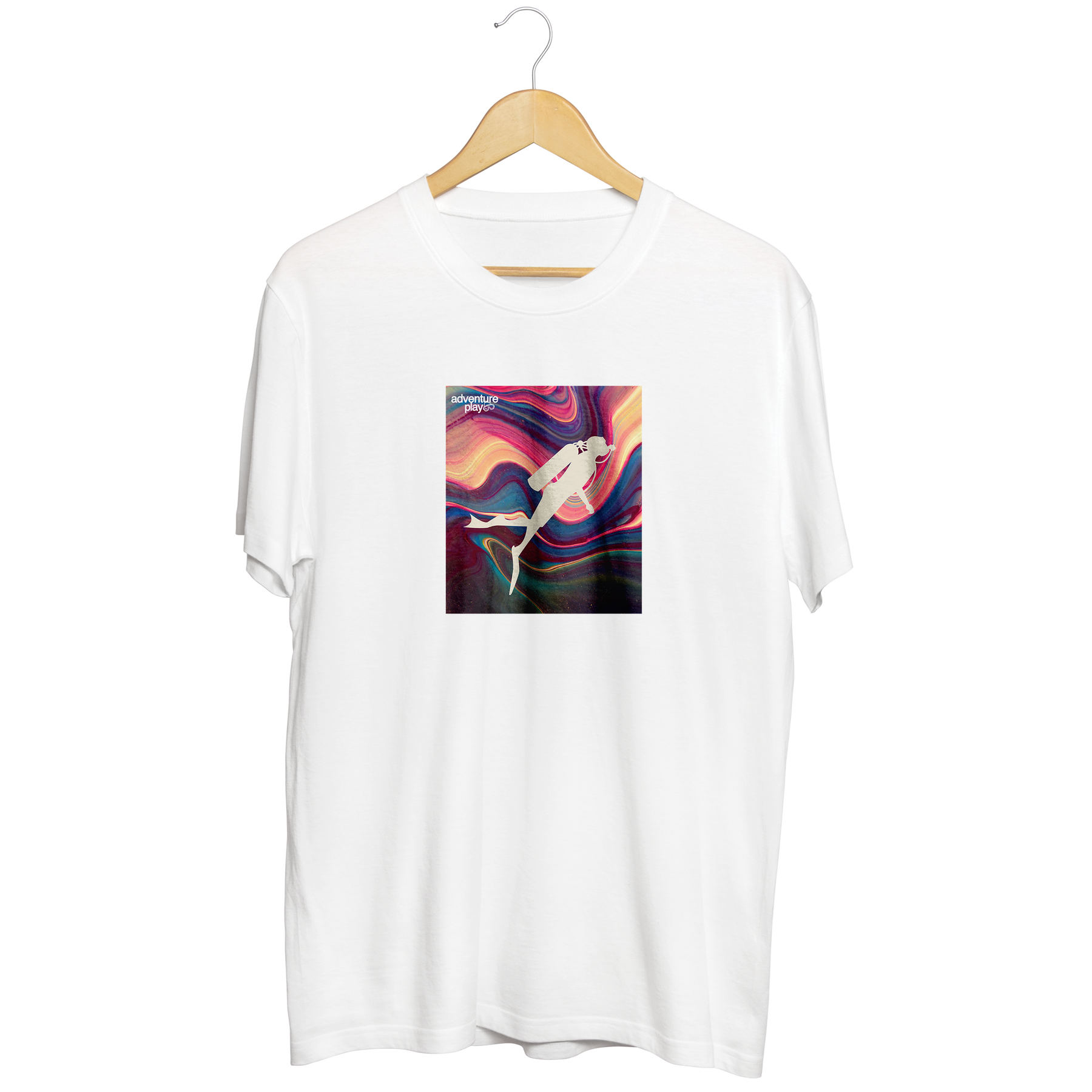 Adventureplay - Diver in colourful bg || Round neck