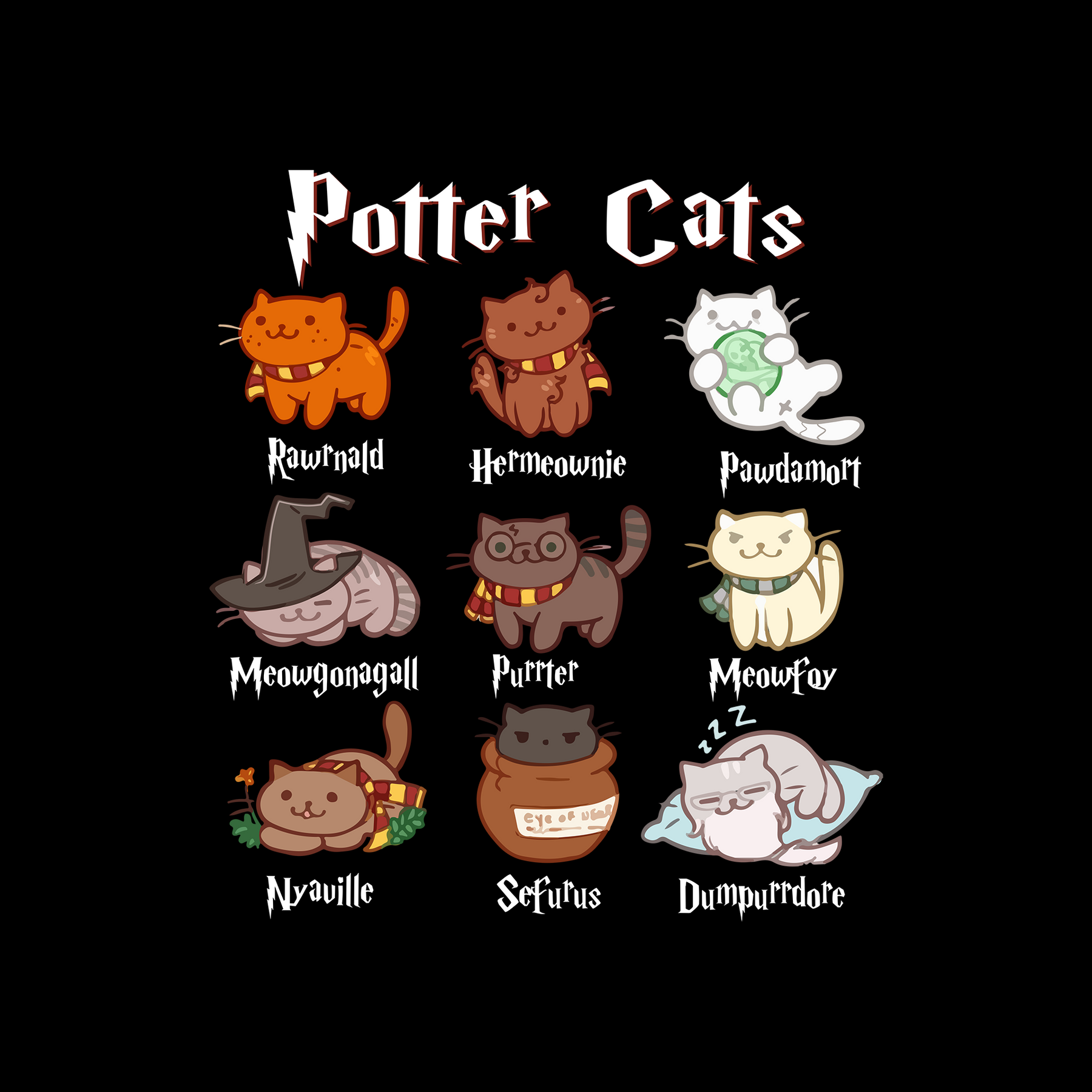 Potter Cats - Harry Potter T-shirt