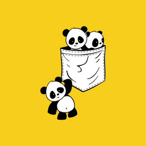 Cute pocket panda- teeshood.com